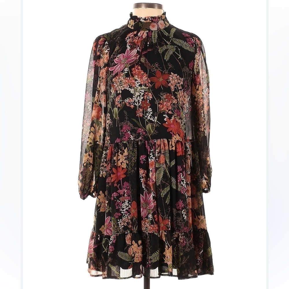 Melonie T Floral Ruffle Dress Size 6 | Whimsigoth‎ Fairycore Sheer Sleeve Dress - Picture 3 of 15